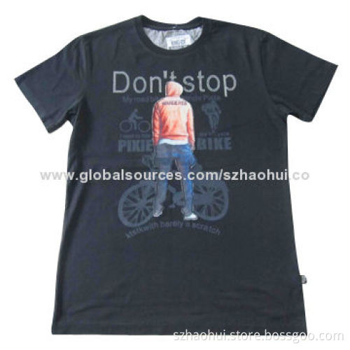 Custom men's high quality printed T-shirt, made of 100% cotton, brands and designs can be customized